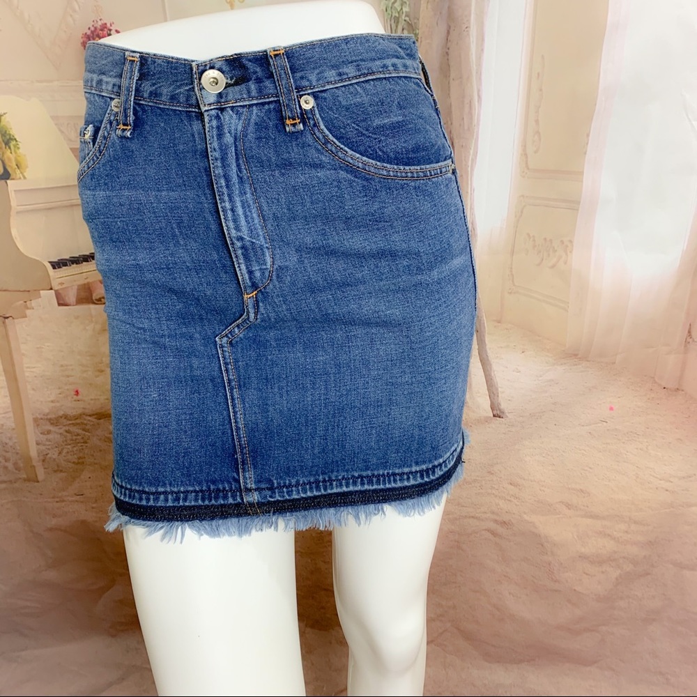 Rag & Bone Dive Mini Skirt in Fringed - Picture 4 of 11